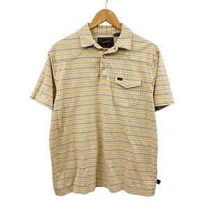 Howler Bros light yellow pattern henley shirt